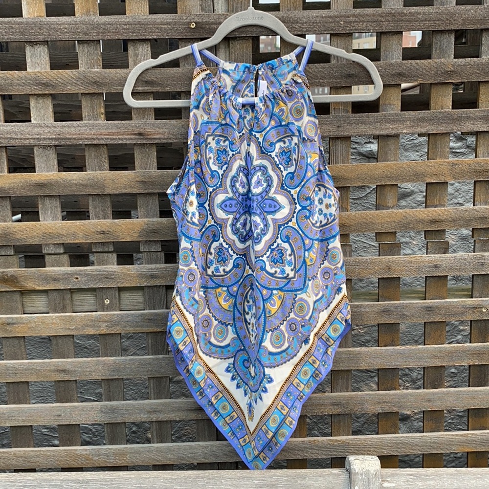 Robert Graham Silk Scarf Top